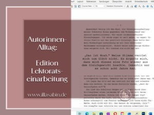 Mehr über den Artikel erfahren Autorinnenalltag: Edition Lektoratseinarbeitung